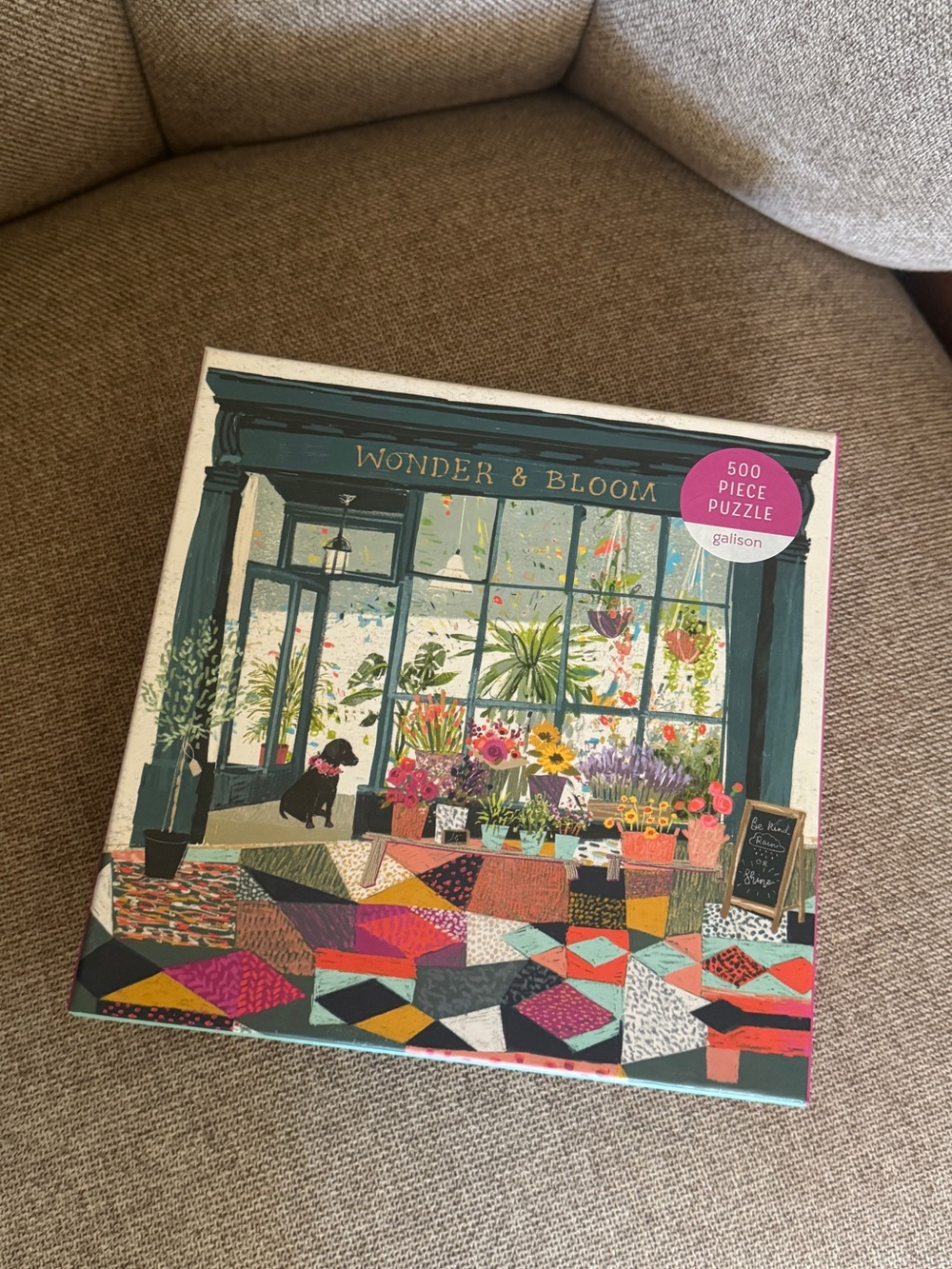 500-Piece Floral Shop Puzzle - Teal Accents